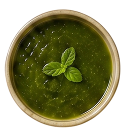 Green mint chutney for ready-to-eat golgappa